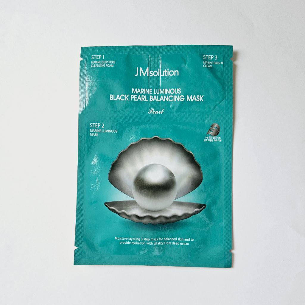 JMsolution Marine Luminous Black Pearl Balancing Mask Трёхшаговый набор для сияния кожи с чёрным жемчугом