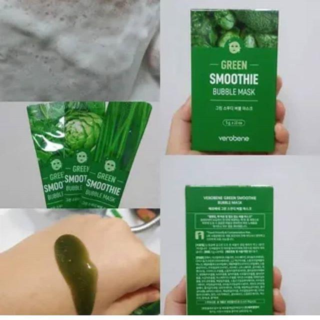 Verobene Green (pink) Smoothie Bubble Mask Кислородные маски смузи