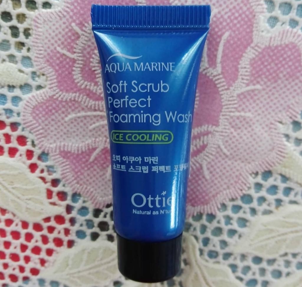Ottie Aqua Marine Soft Scrub Perfect Foaming Wash Мужская пенка - скраб для лица.