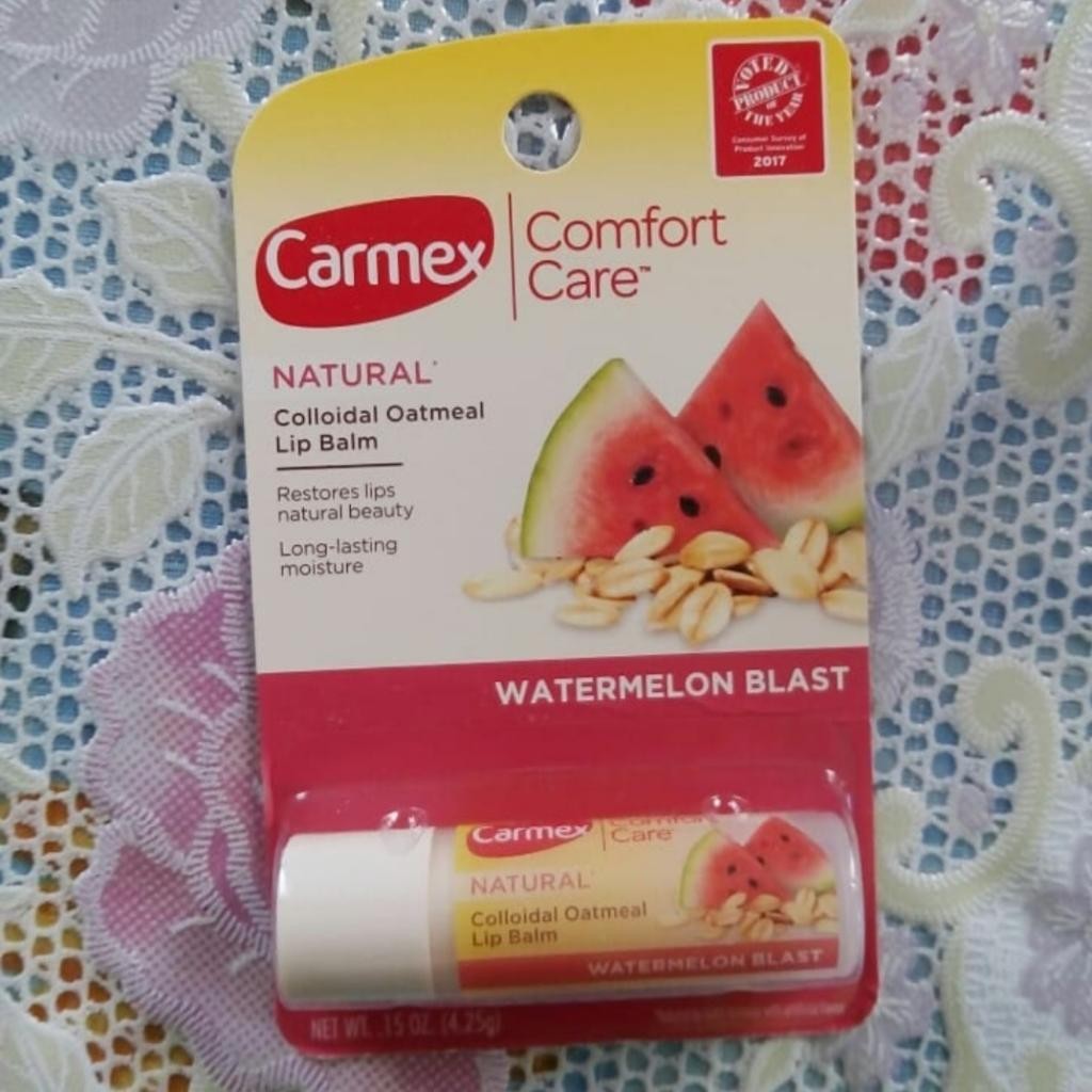 Carmex Comfort Care Natural Colloidal Oatmeal Lip Balm Watermelon Blast Бальзам для губ