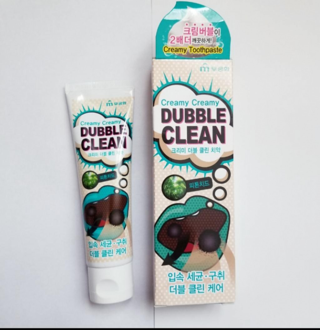 Mukunghwa Creamy Creamy Dubble Clean Кремовая зубная паста с очищающими пузырьками и фитонцидами.