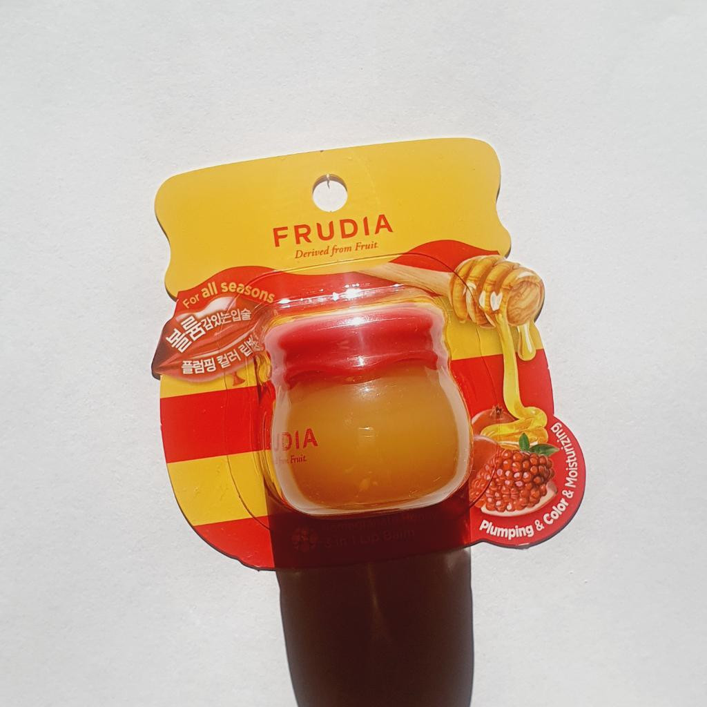 Frudia Pomegranate Honey 3 in 1 Lip Balm Бальзам для губ с медом и экстрактом граната.