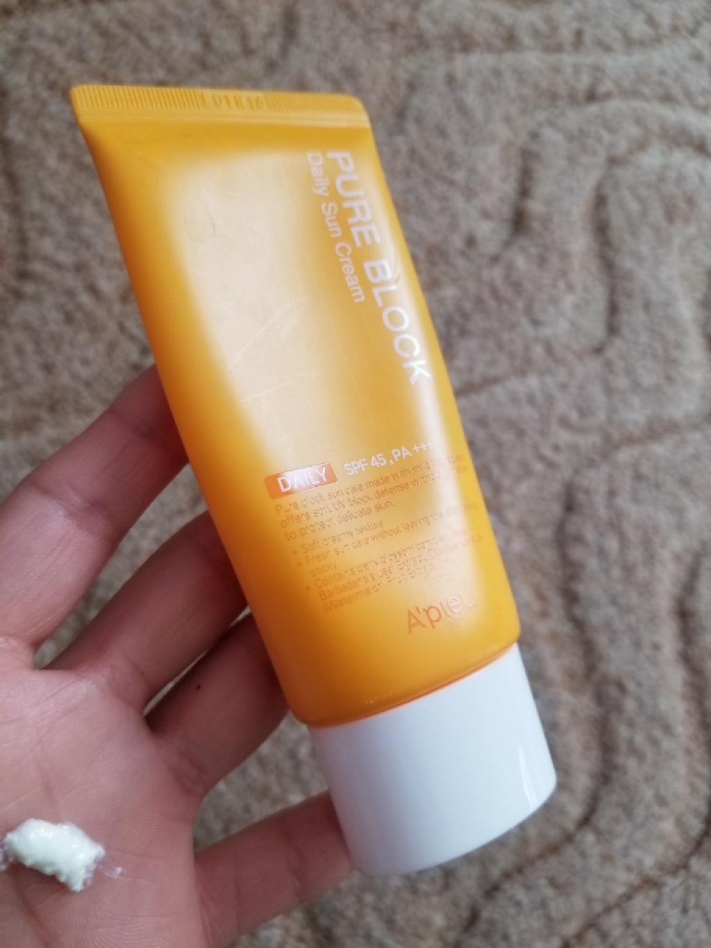 A'PIEU Pure Block Daily Sun Cream (SPF45 PA+++) Солнцезащитный крем