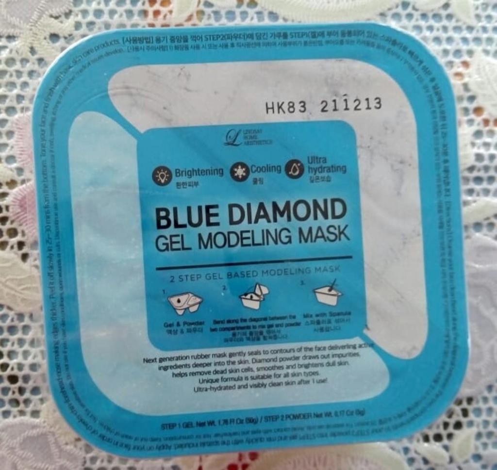 Lindsay home Aesthetics blue diamond gel modeling mask Моделирующая альгинантная гелевая маска с алмазной пудрой.