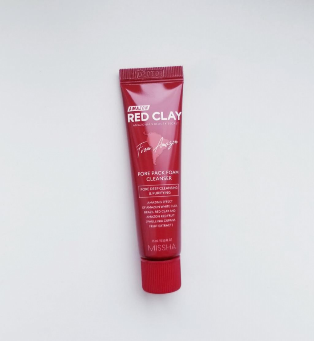 Missha Amazon Red Clay Pore Pack Foam Cleanser Глиняная маска - пенка для умывания