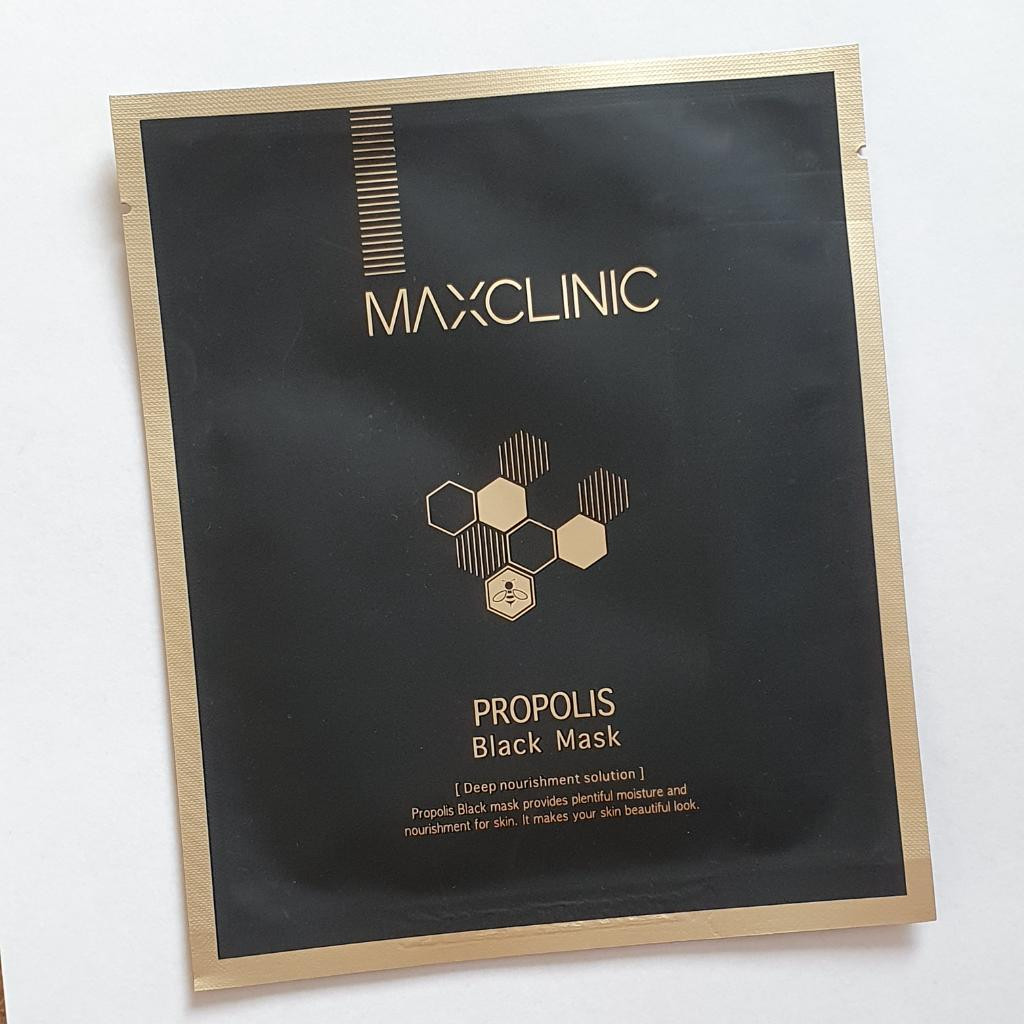Maxclinic Propolis Black Mask Тканевая черная маска для лица с экстрактом прополиса.