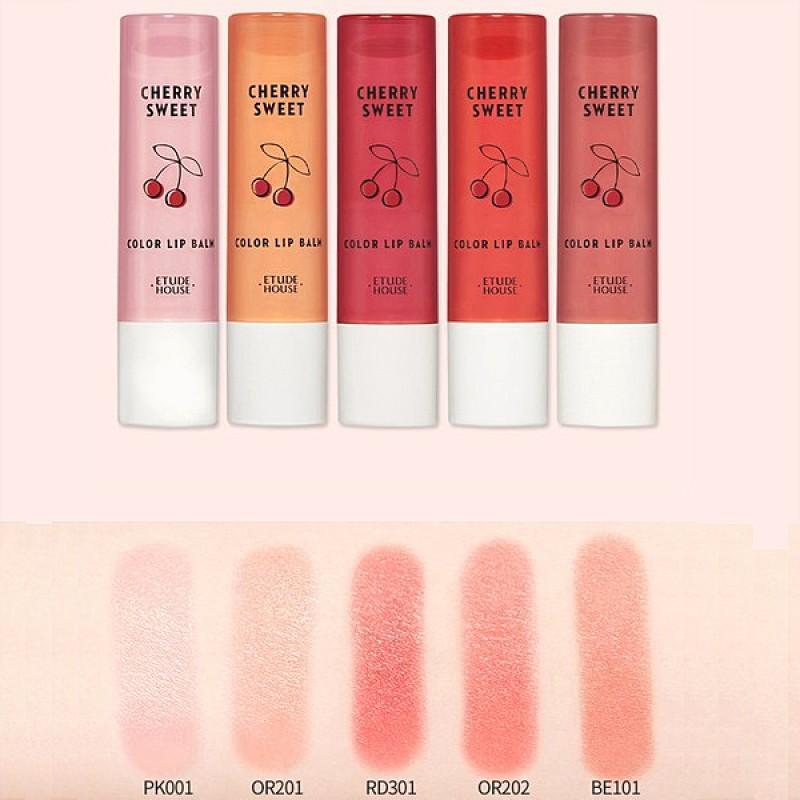 Etude House Cherry Sweet Color Lip Balm Оттеночный бальзам для губ оттенок