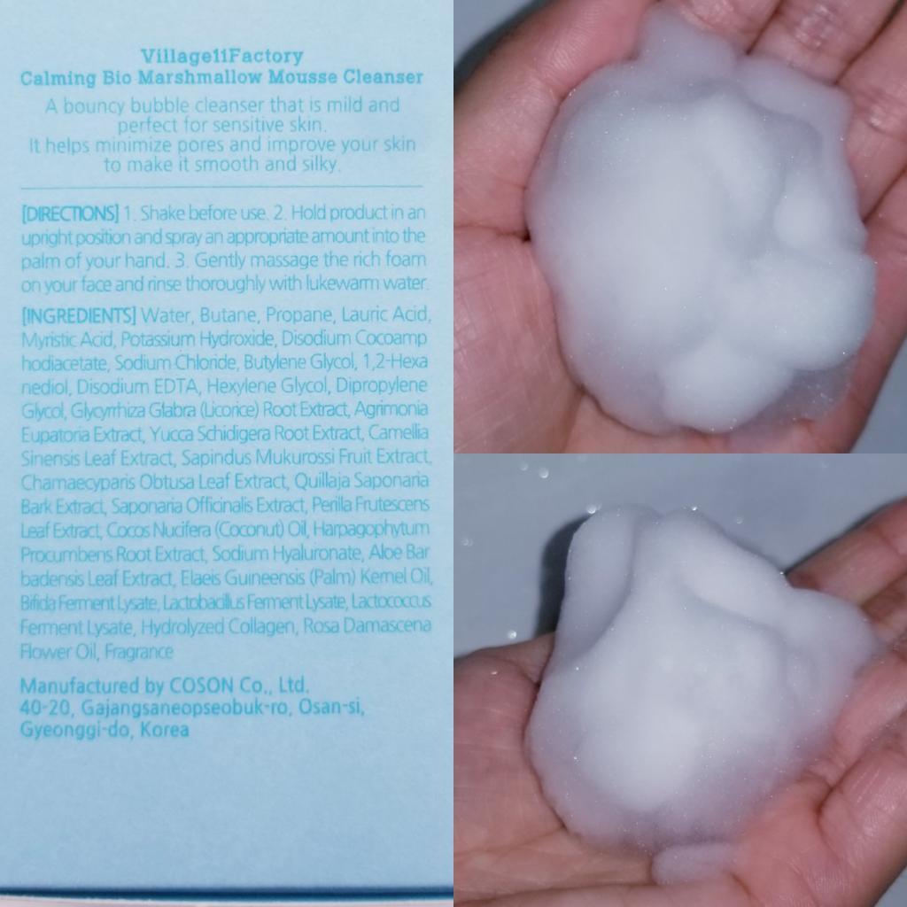 Village 11 Factory Calming Bio Marshmallow Mousse Cleanser Очищающий мусс для умывания с бифидобактериями