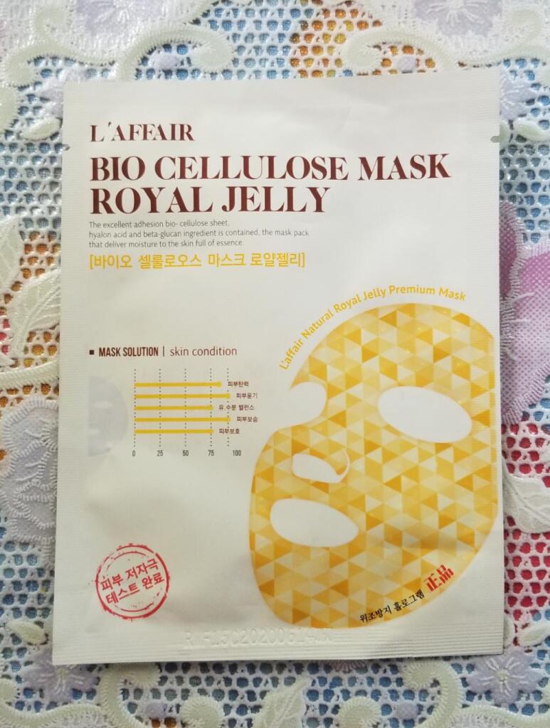 Laffair bio cellulose mask royal mask тканевая маска для лица