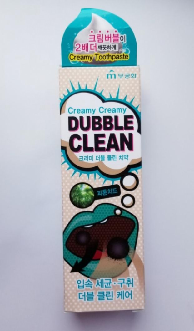Mukunghwa Creamy Creamy Dubble Clean Кремовая зубная паста с очищающими пузырьками и фитонцидами.