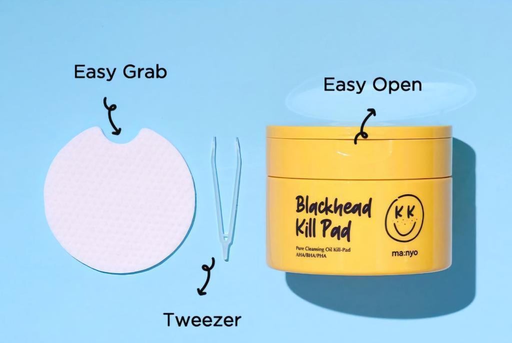 MANYO Blackhead Pure Cleansing Kill Pad Очищающие кислотные пады против черных точек