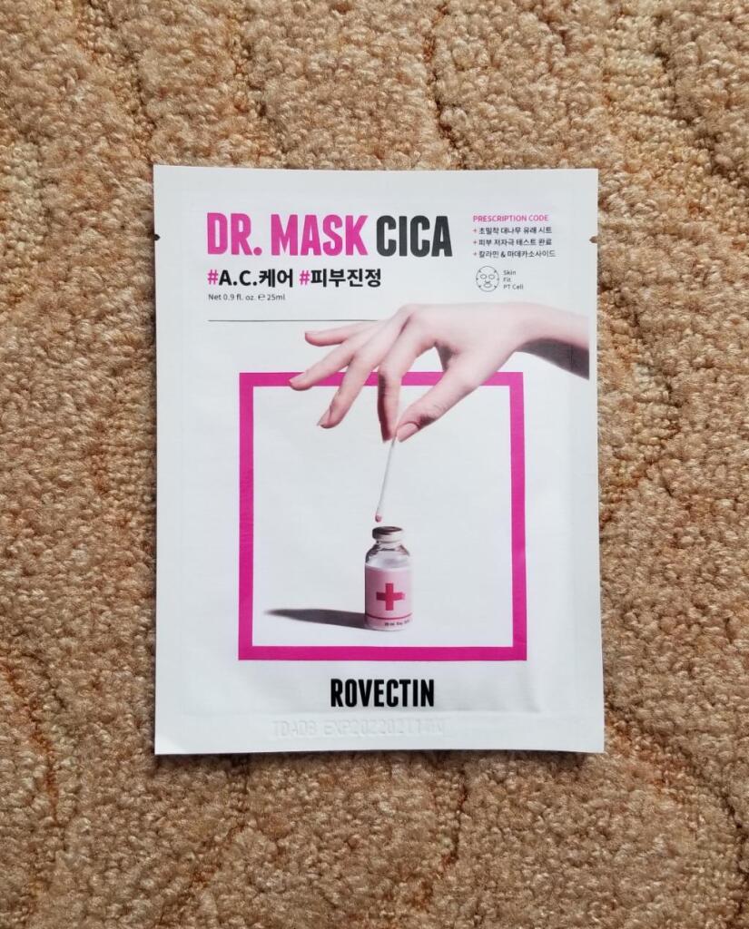 Rovectin Skin Essentials Dr. Mask Cica  Тканевая маска для проблемной кожи с каламином и мадекассосидом