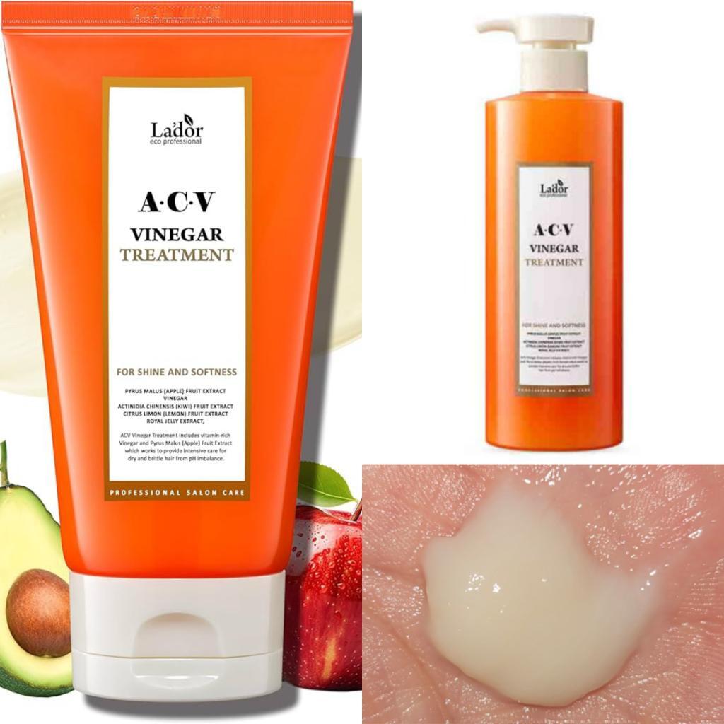 Lador ACV Vinegar Treatment Маска для блеска волос с яблочным уксусом.