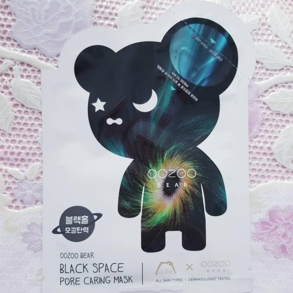 THE Oozoo Bear Black Space Pore Caring Mask Ультратонкая ампульная маска