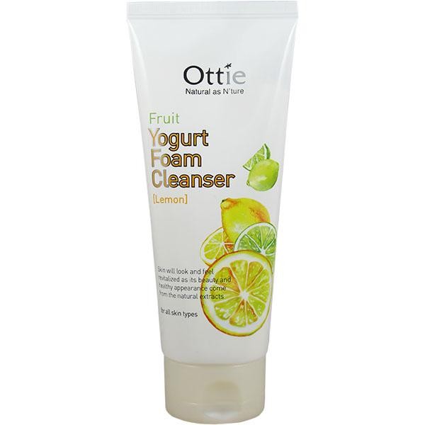 Ottie Fruits Yogurt foam Cleanser Lemon Фруктовая йогуртовая пенка для умывания с экстрактом лимона