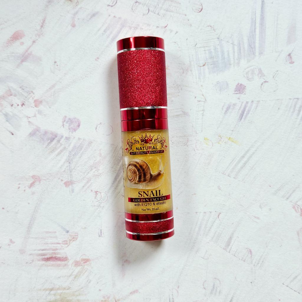 Snail Golden Face Gel with Q10 & elastin — Natural S.P. Beauty Омолаживающий гель - сыворотка для лица с экстрактом муцина улитки