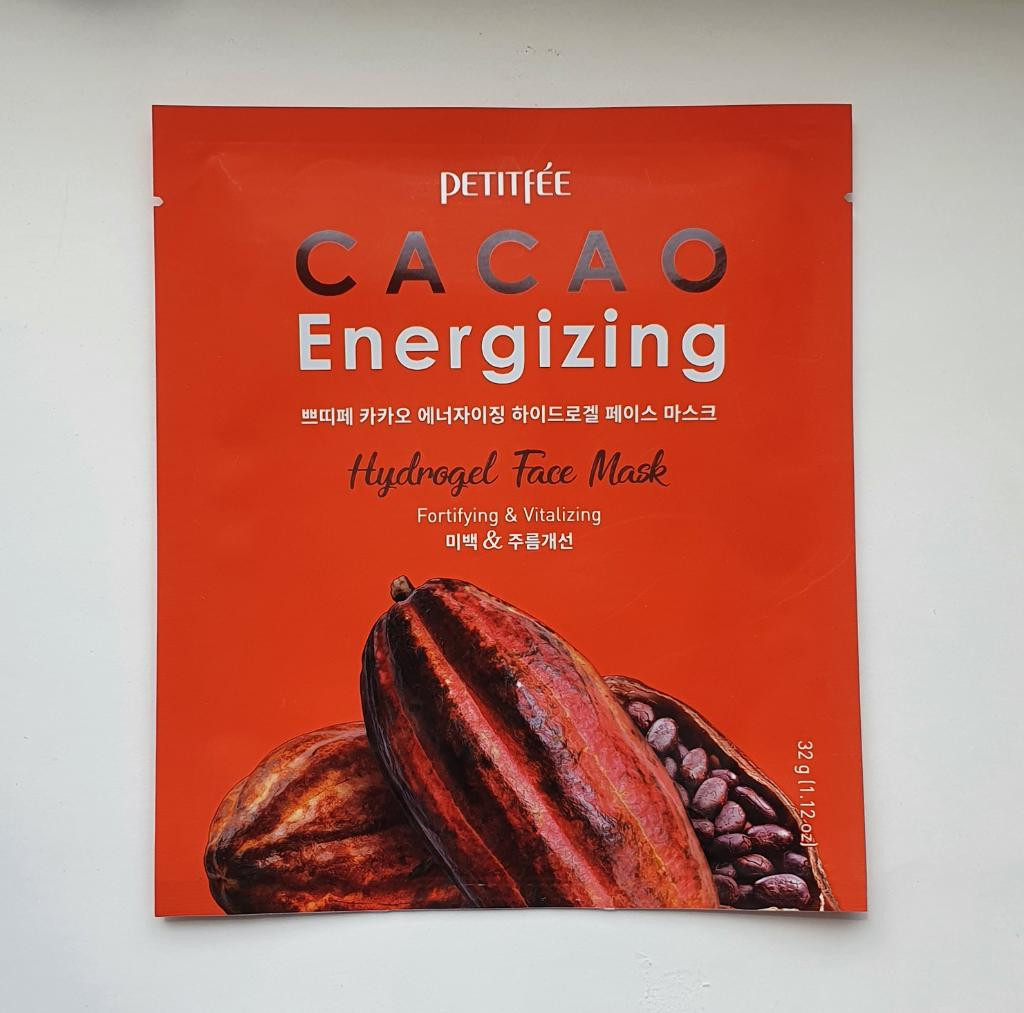 Petitfee Cacao Energizing Hydrogel Face Mask Тонизирующая гидрогелевая маска для лица с какао 