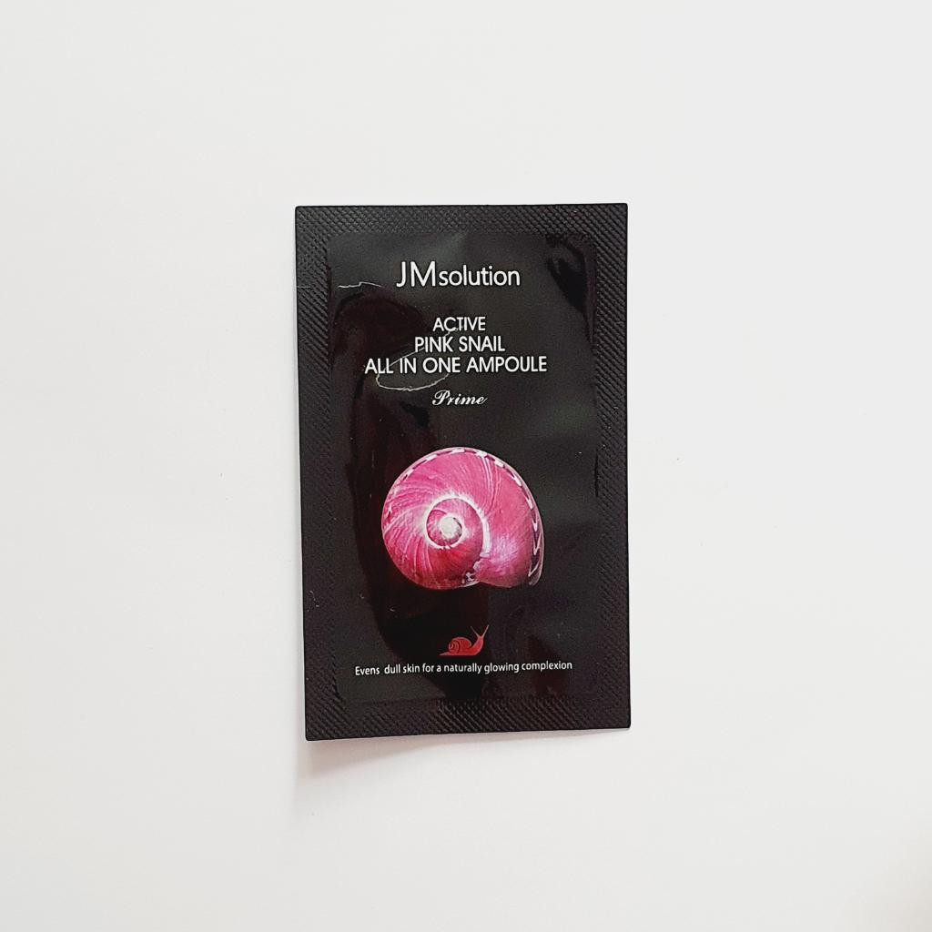 JM Solution Active Pink Snail All In One Ampoule Сыворотка 3 в 1 с муцином улитки и витамином В12.