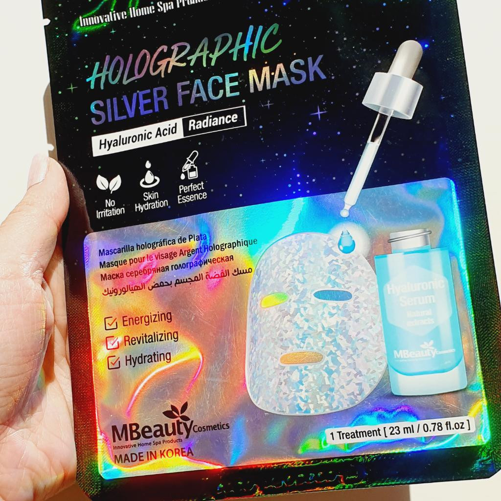 MBeauty Holographic Silver Hyaluronic Acid Face Mask Голографическая маска с гиалуроновой кислотой