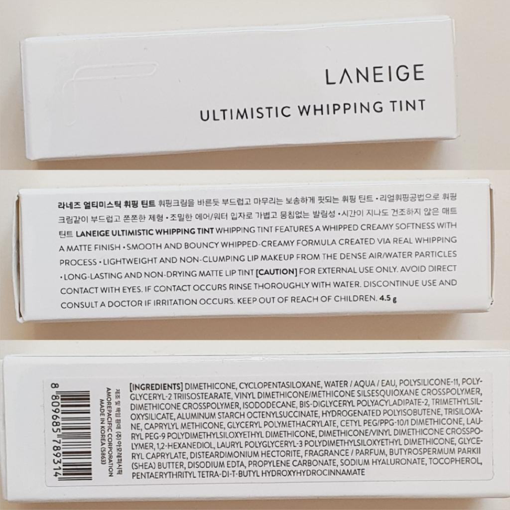 Laneige Ultimistic Whipping Tint Прозрачный матовый тинт для губ