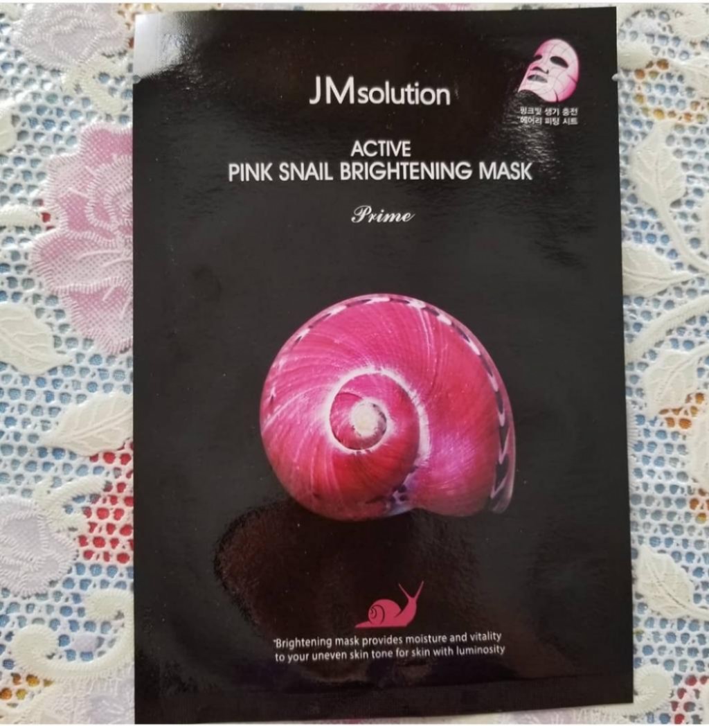 JMsolution Active Pink Snail Brightening Mask Prime Ультратонкая маска с муцином улитки