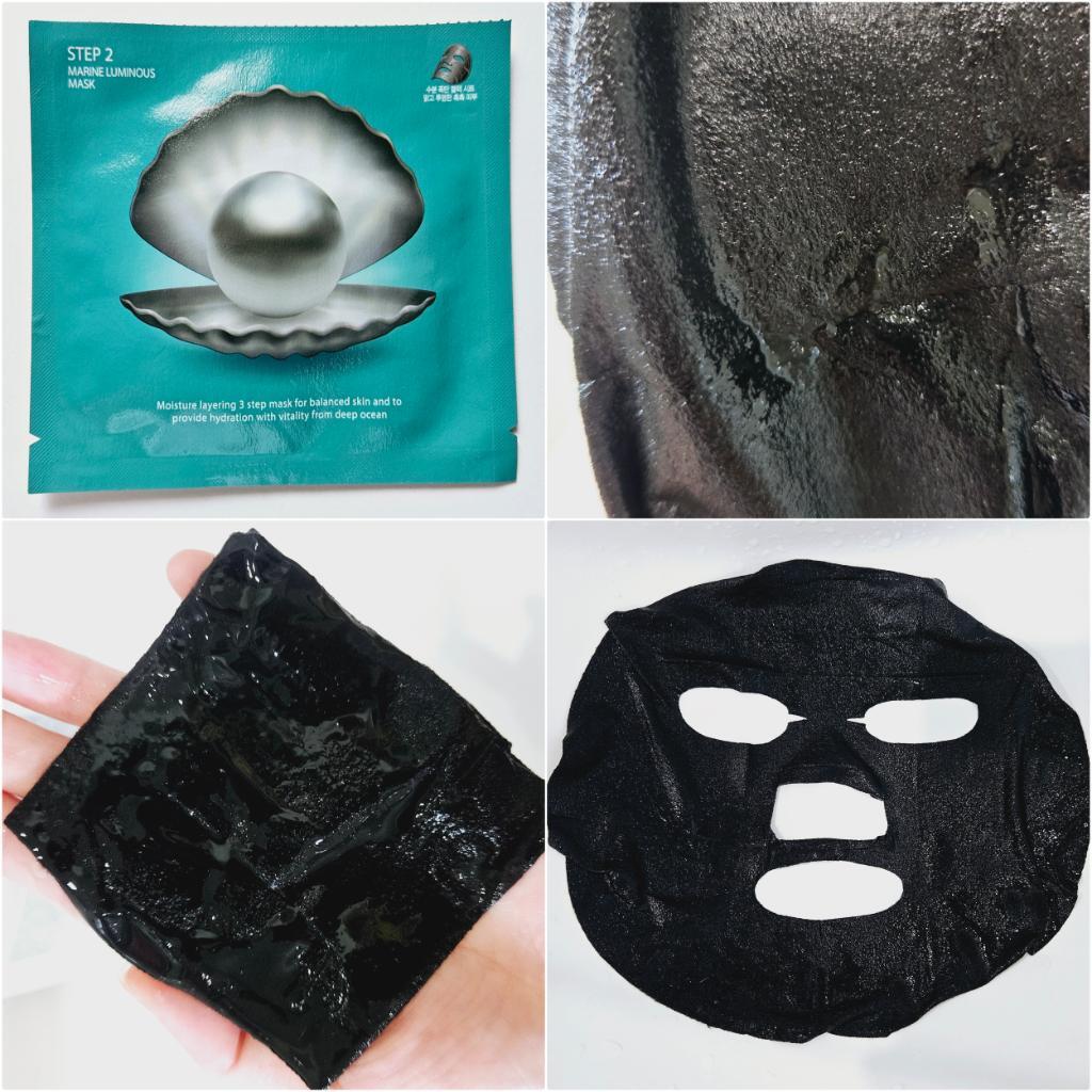 JMsolution Marine Luminous Black Pearl Balancing Mask Трёхшаговый набор для сияния кожи с чёрным жемчугом