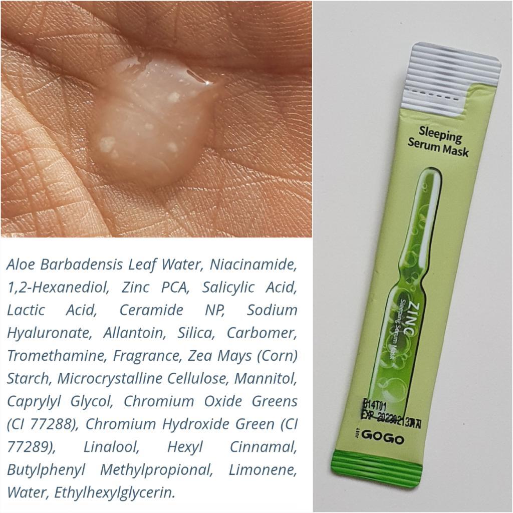 Just Go Go Sleeping Serum Mask Zinc Ночная маска с цинком для жирной и проблемной кожи
