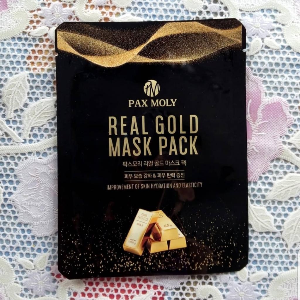 PAX MOLY Real Gold Mask Pack Тканевая маска для лица с 24К золотом.
