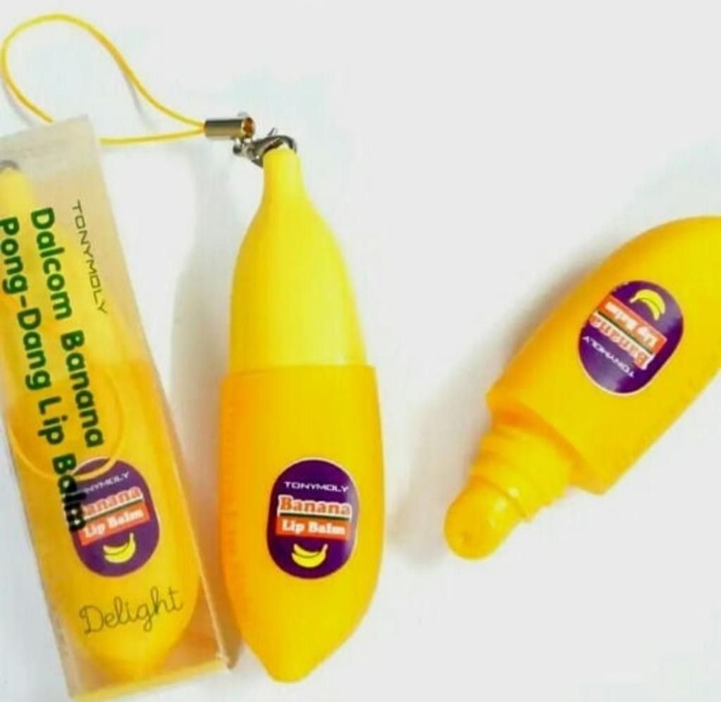 TONY MOLY Dalcom banana pong-dang lip balm Бальзам для губ в виде банана - брелка.