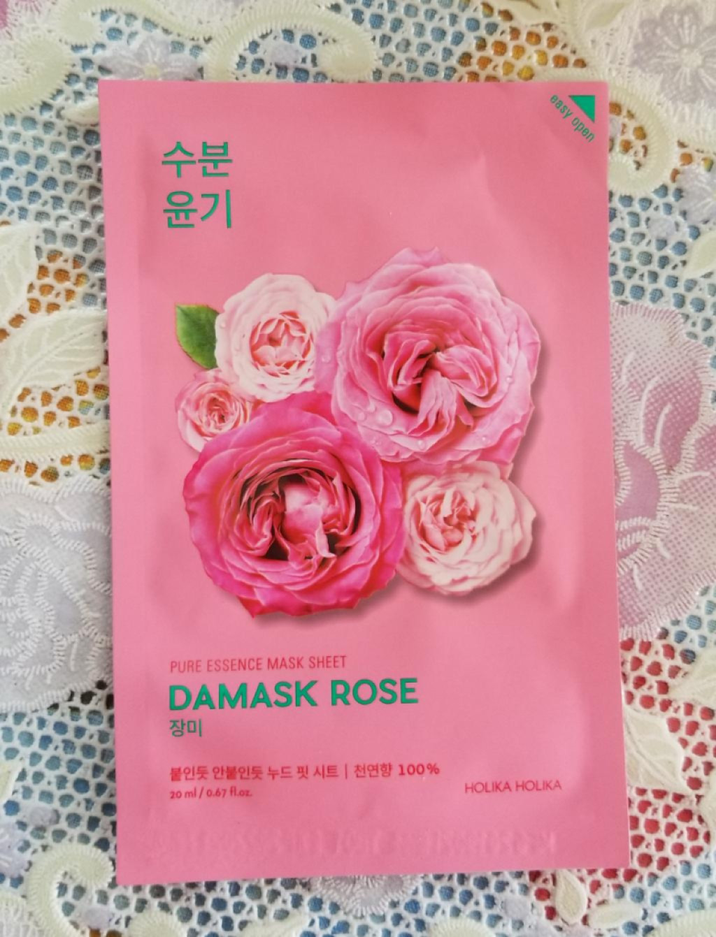 Holika Holika Pure Essence Mask Sheet - Damask Rose Маска для лица  с экстрактом дамасской розы